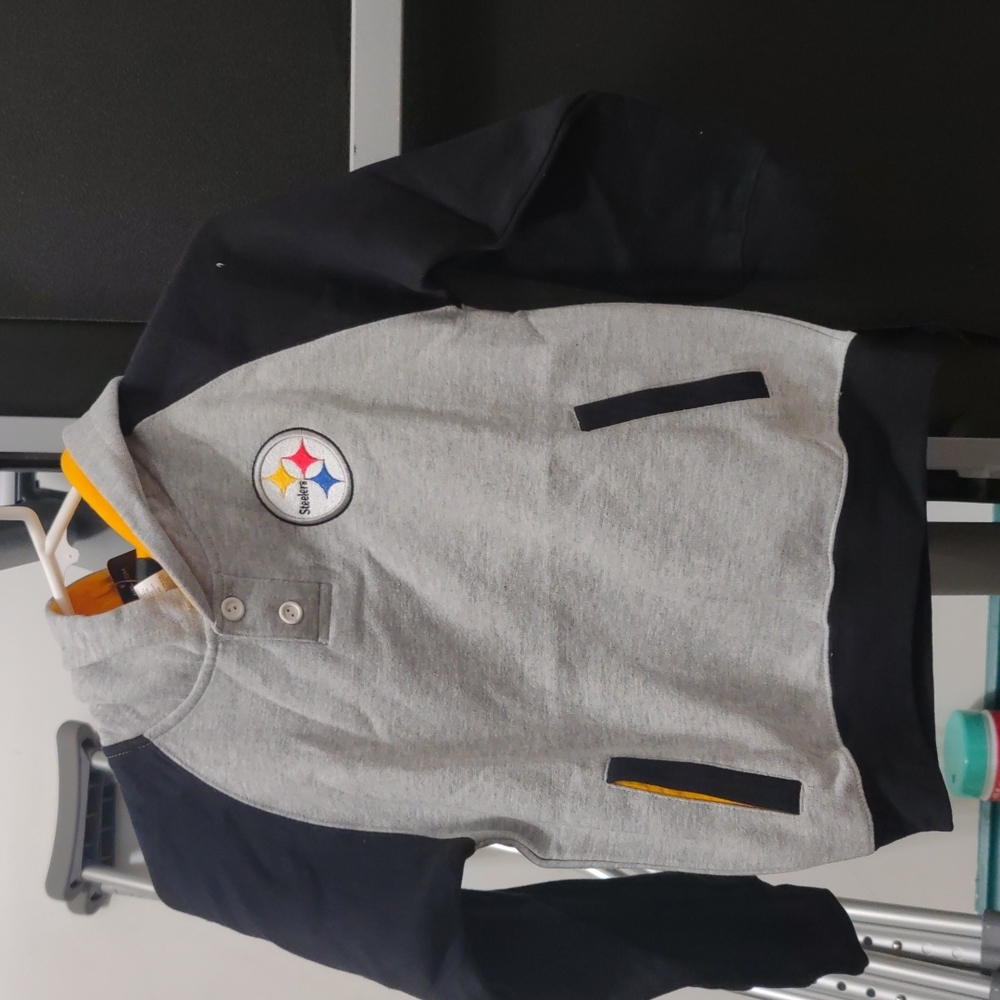 Pittsburgh Steelers Kids Pullover Hoodie Large Size 7